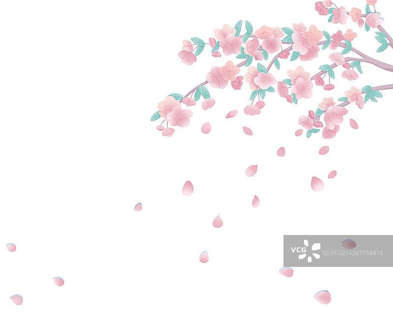 粉色桃花花瓣植物素材图片素材