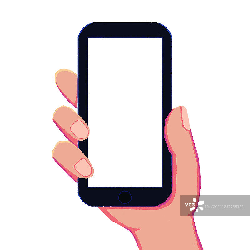 手拿着手机的元素图片素材