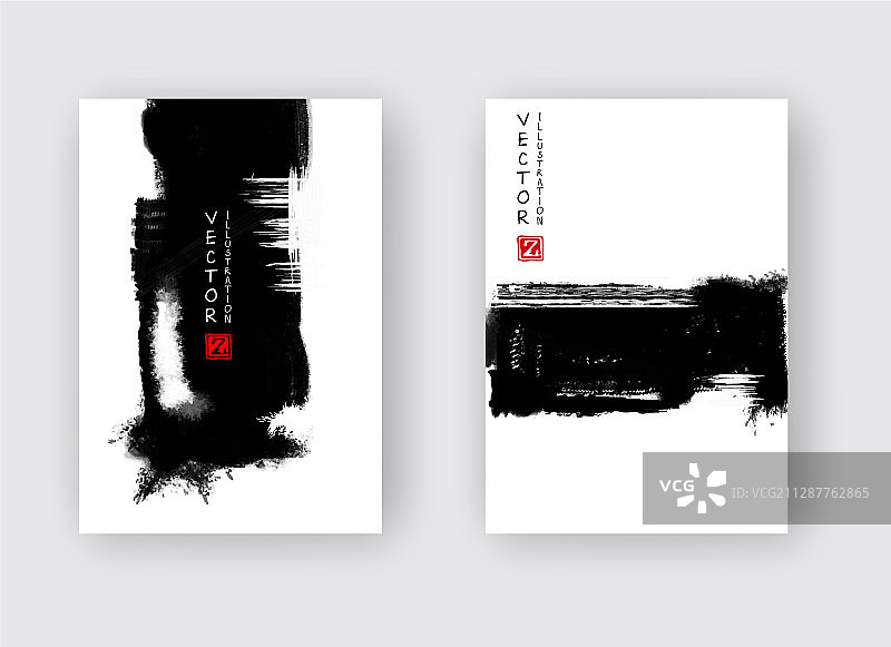 抽象黑色墨水banner（EPS10）图片素材