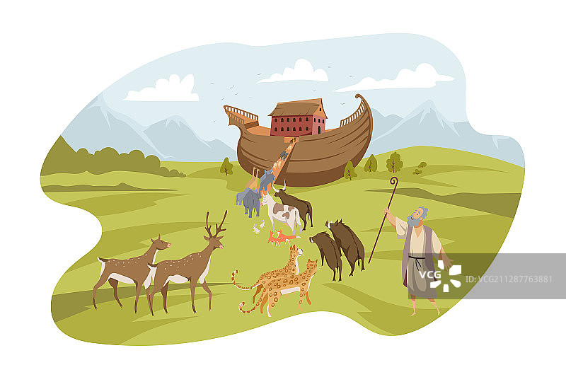 诺亚方舟圣经概念图片素材
