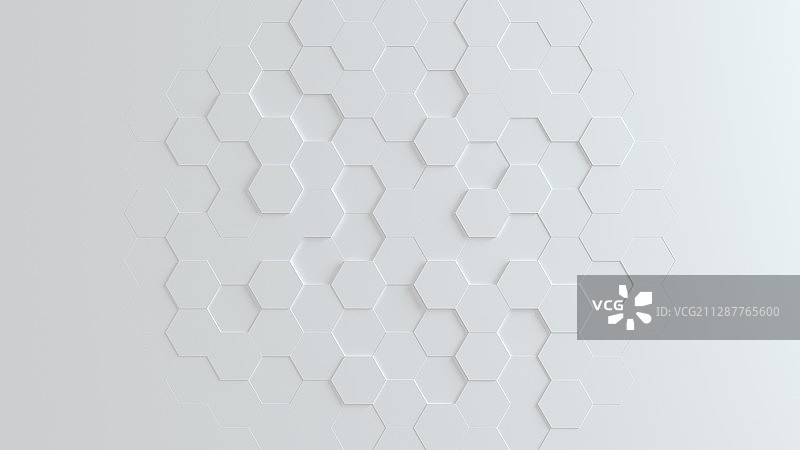 C4D制作六边形素色背景图片素材