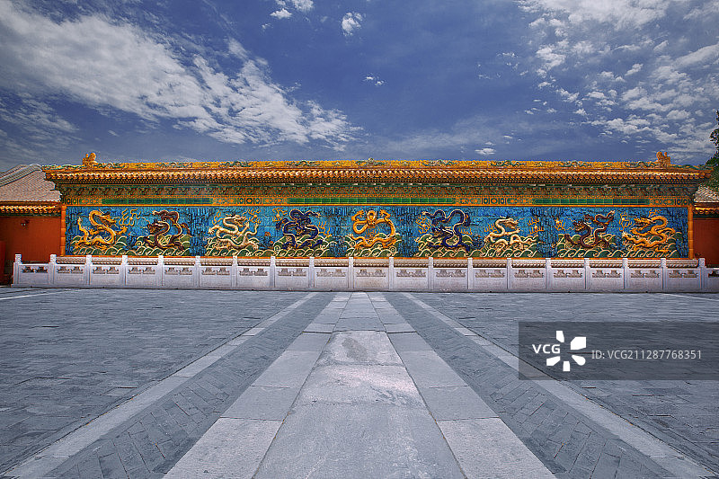 故宫九龙壁图片素材