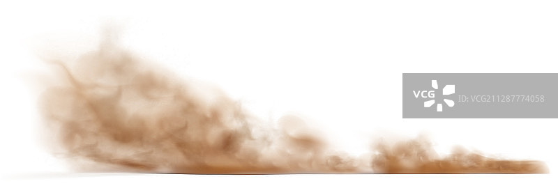 汽车在尘土飞扬的道路上扬起的沙尘云图片素材