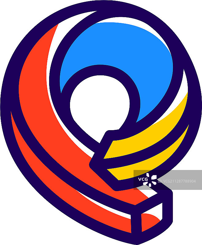 Q字母不可能图形Logo图片素材