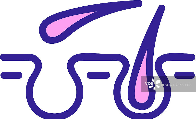 孤立轮廓符号的秃顶图标图片素材