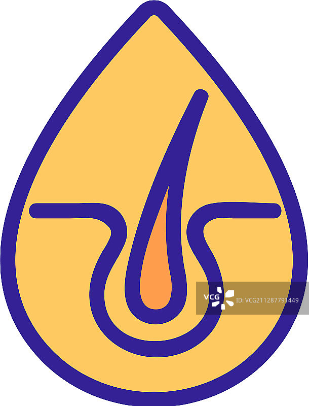 脱发图标轮廓符号图片素材