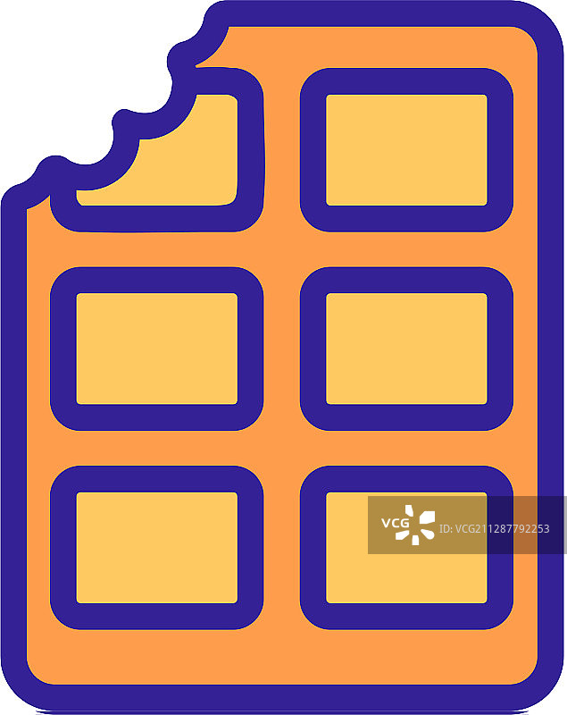 巧克力图标，隔离轮廓符号图片素材