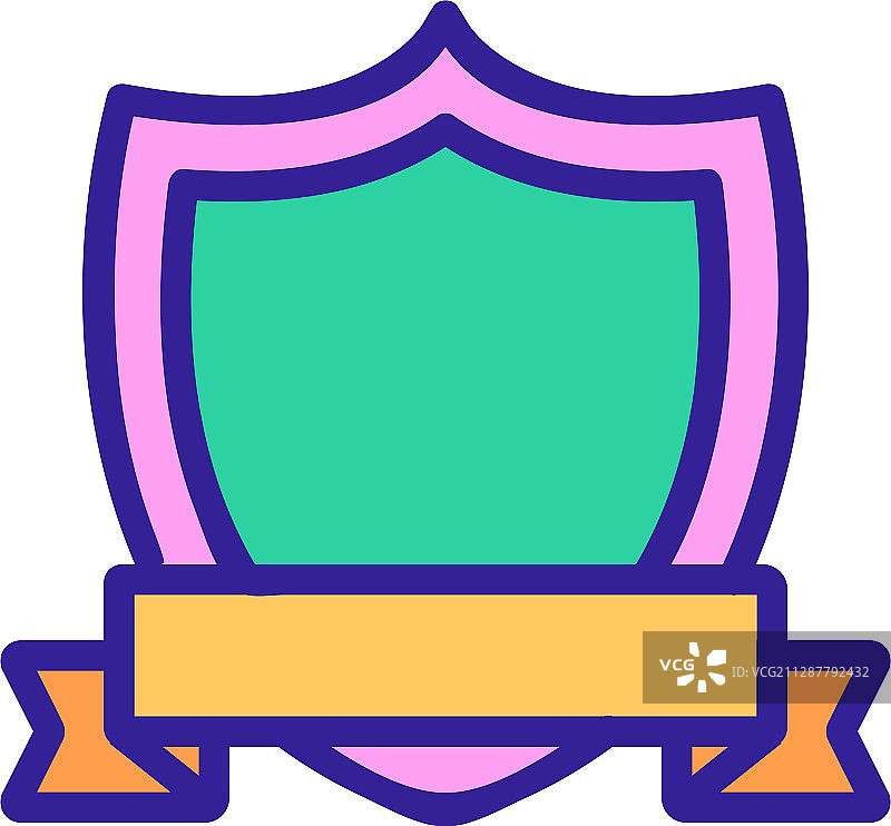 孤立的旧纹章图标图片素材