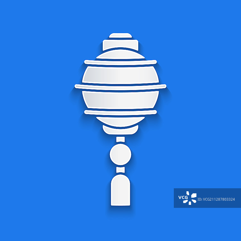 剪纸中国风灯笼图标图片素材