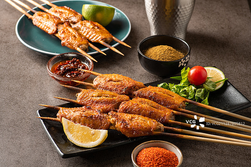 烤鸡翅图片素材