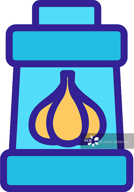 大蒜轮廓图标图片素材