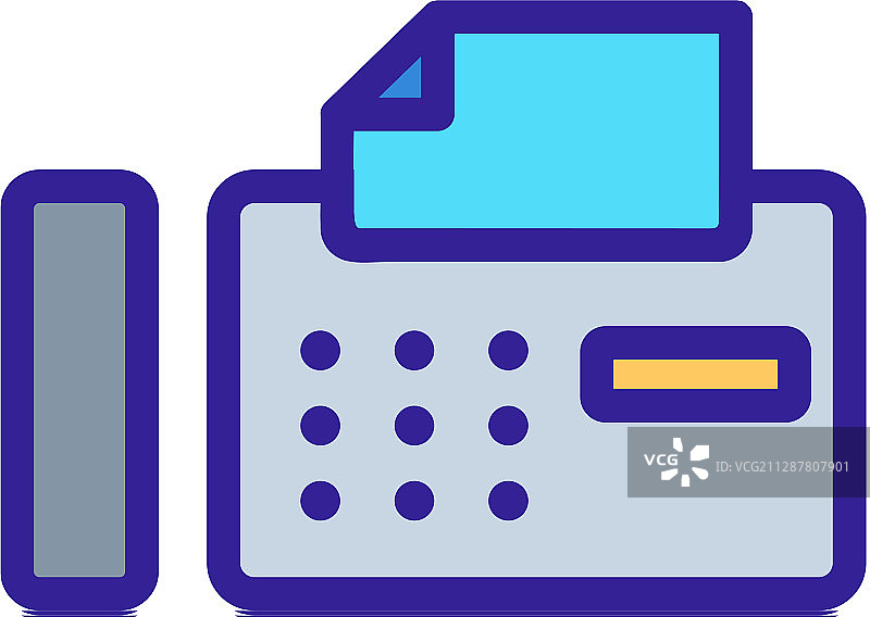 传真图标隔离轮廓符号图片素材