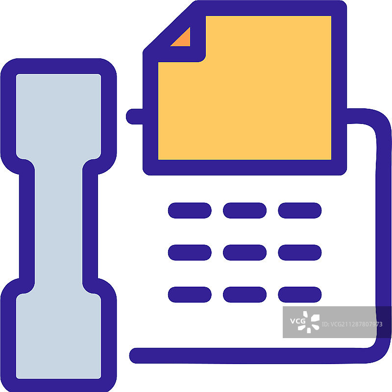 传真图标隔离轮廓符号图片素材