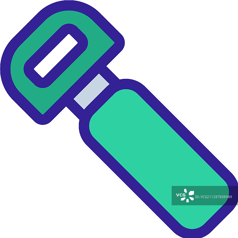 孤立轮廓符号的瓶起子图标图片素材