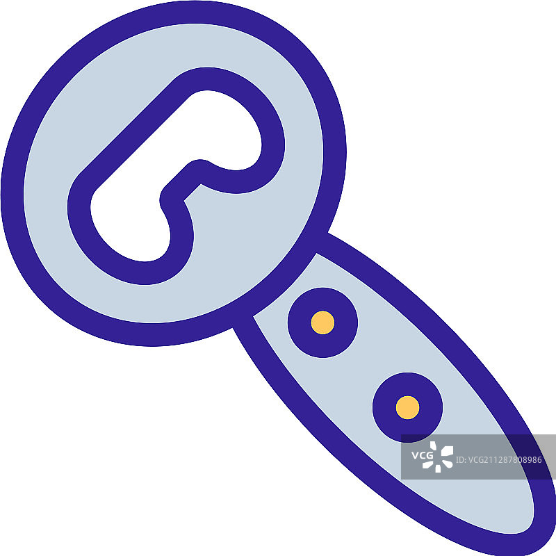 孤立轮廓符号的瓶起子图标图片素材