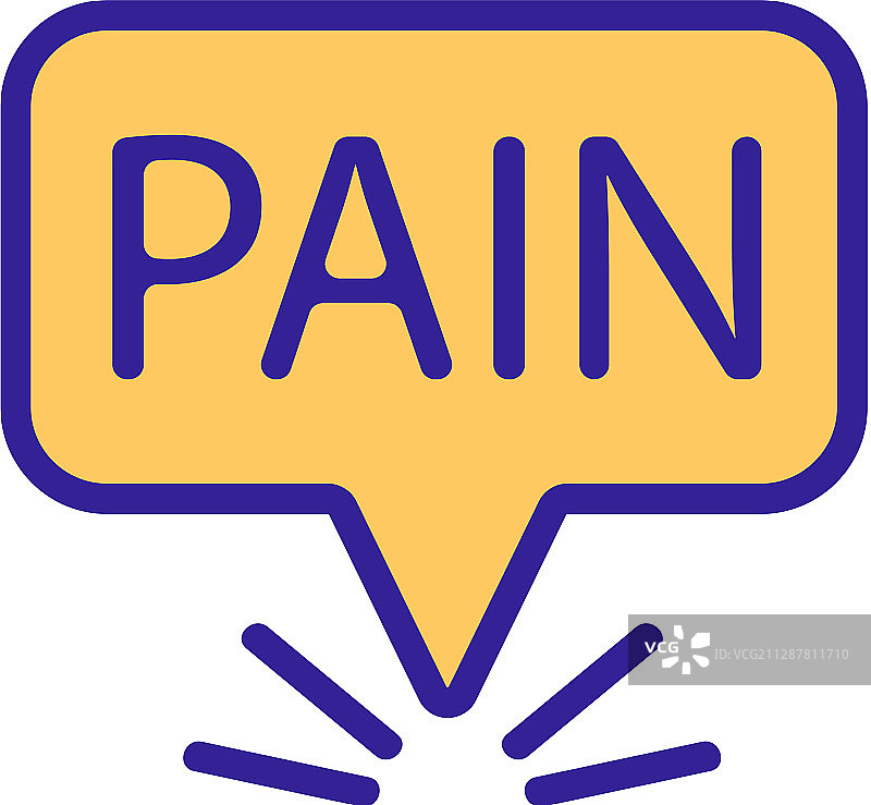 疼痛轮廓图标图片素材