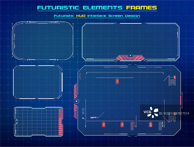 HUD UI GUI未来用户界面屏幕图片素材