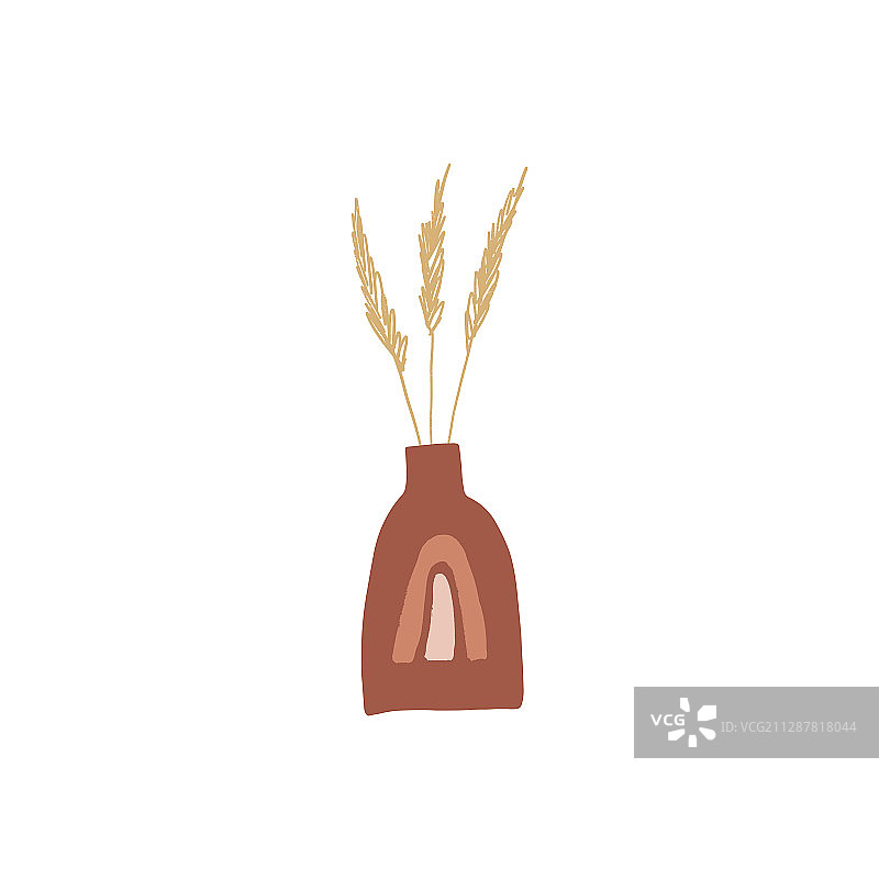 现代中性风陶罐海报图片素材