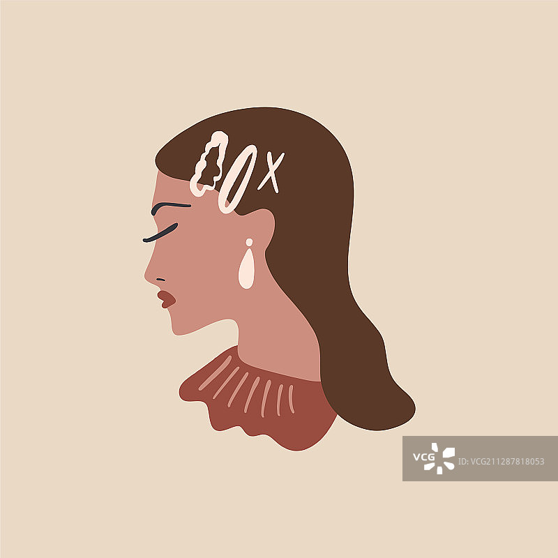 时尚美妆博主：巴黎女子图片素材