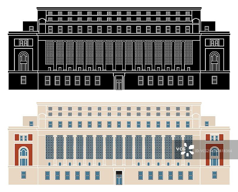 哥伦比亚大学图书馆（无轮廓）图片素材