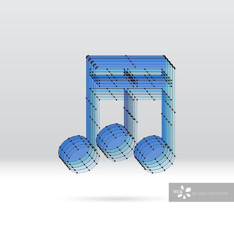 透明音符虚线图案图片素材