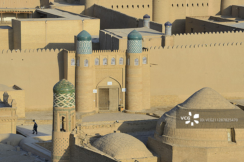 乌兹别克斯坦希瓦古城：联合国教科文组织世界遗产图片素材
