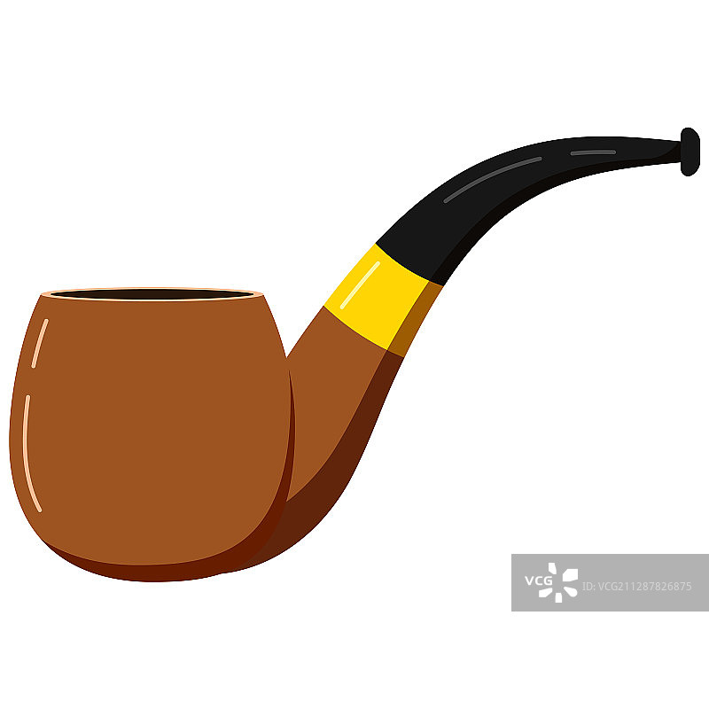 白色背景上的烟斗图标图片素材