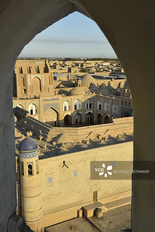 乌兹别克斯坦花剌子模联合国教科文组织世界遗产希瓦伊钦卡拉古城图片素材