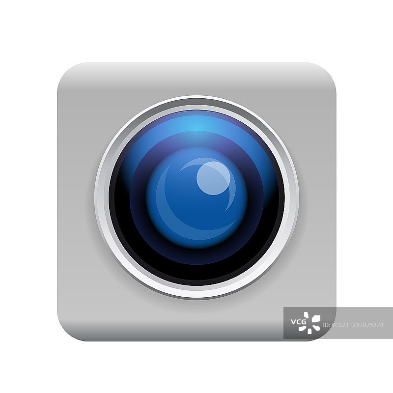 蓝色镜头图标照片图片素材