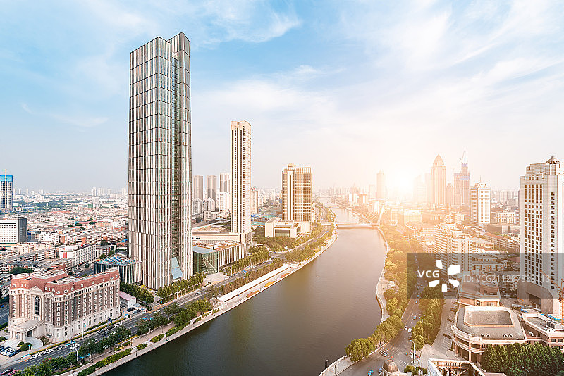 天津海河两岸风光图片素材