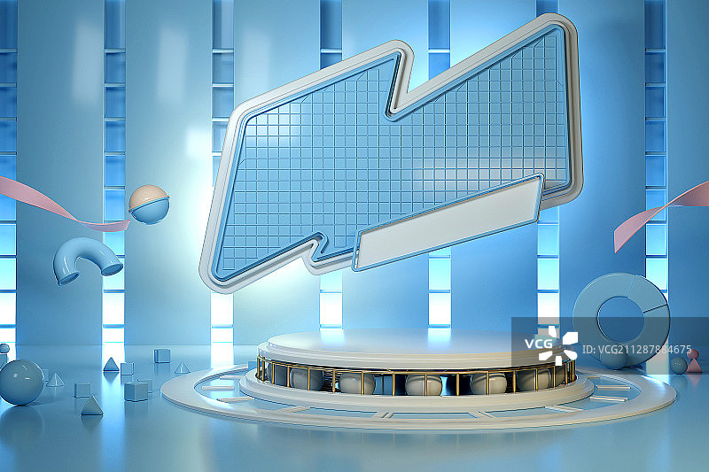 3D电商零售展览空间背景图片素材