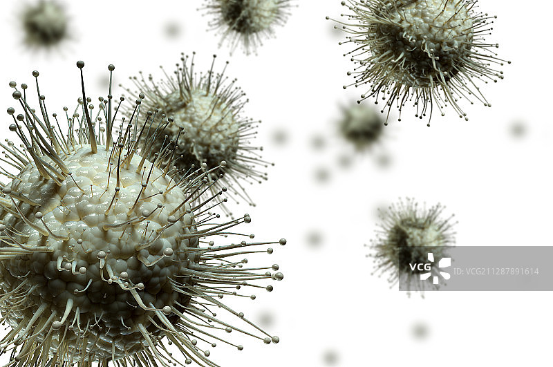 病毒颗粒插画图片素材