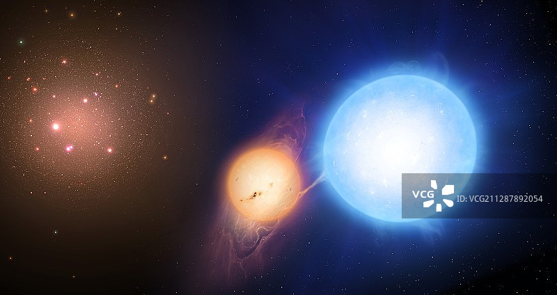 球状星团中的双星插图图片素材