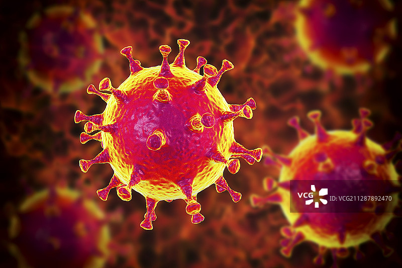 中东呼吸综合征冠状病毒示意图图片素材