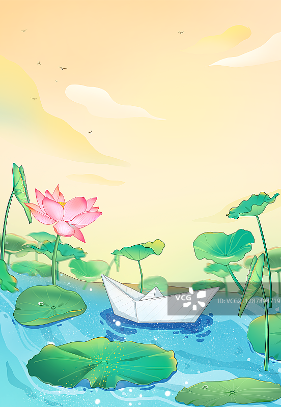 荷塘背景图片素材