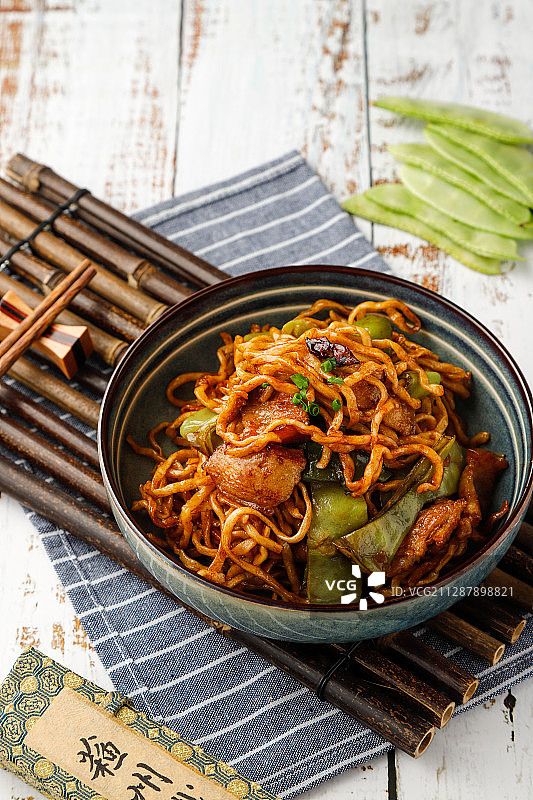 老北京扁豆焖面图片素材