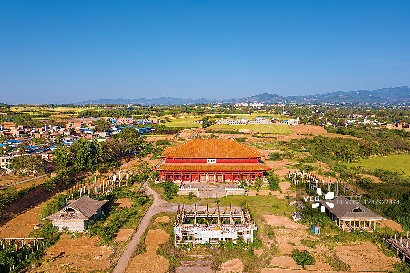 航拍洛阳玄奘故里景区图片素材