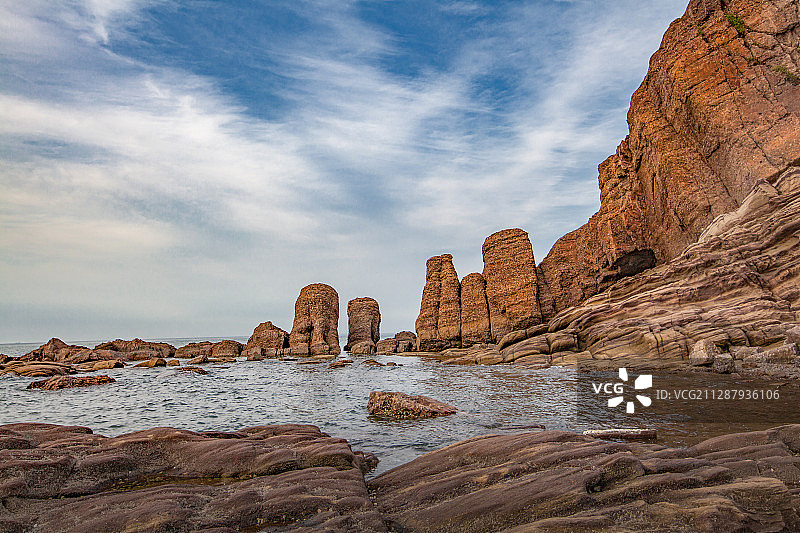 中国辽宁大连瓦房店大孤山海岸风光图片素材