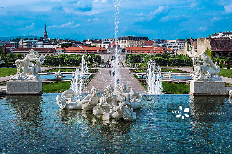 奥地利维也纳 Schloss Belvedere 贝尔维第宫图片素材