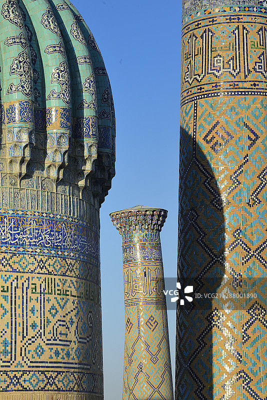 乌兹别克斯坦撒马尔罕列吉斯坦广场（联合国教科文组织世界遗产）图片素材