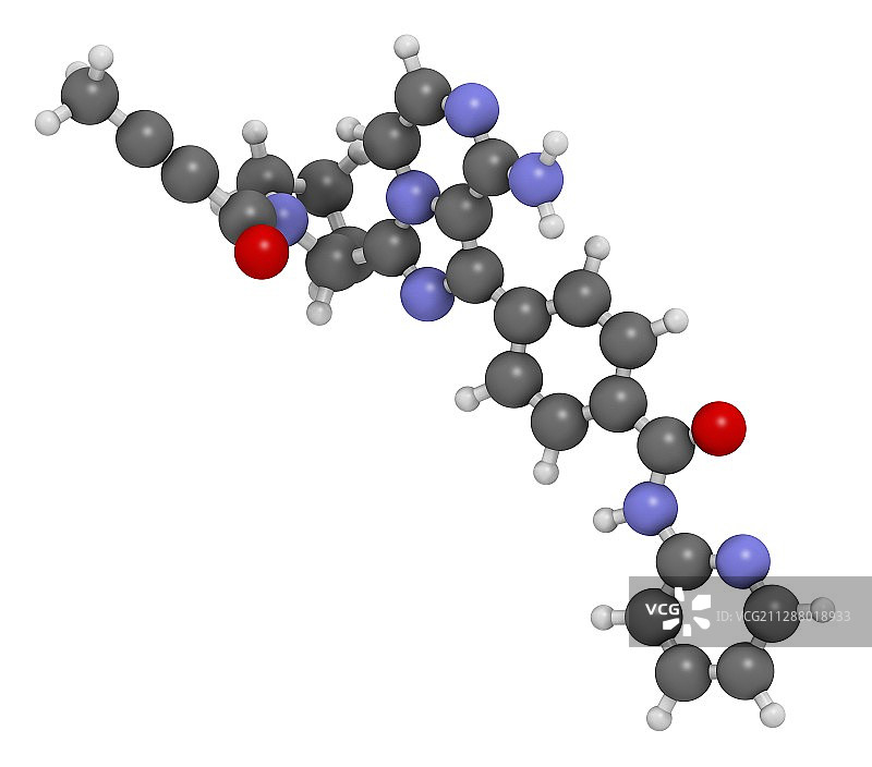 阿卡替尼抗癌药物分子图片素材