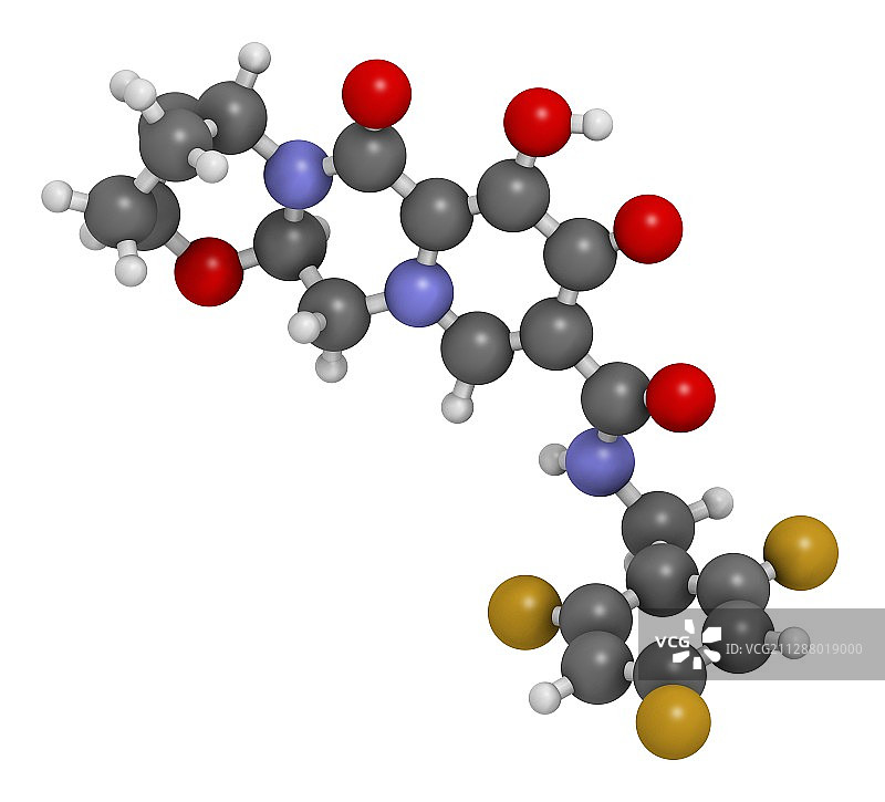 比克替拉韦抗病毒药物分子图片素材