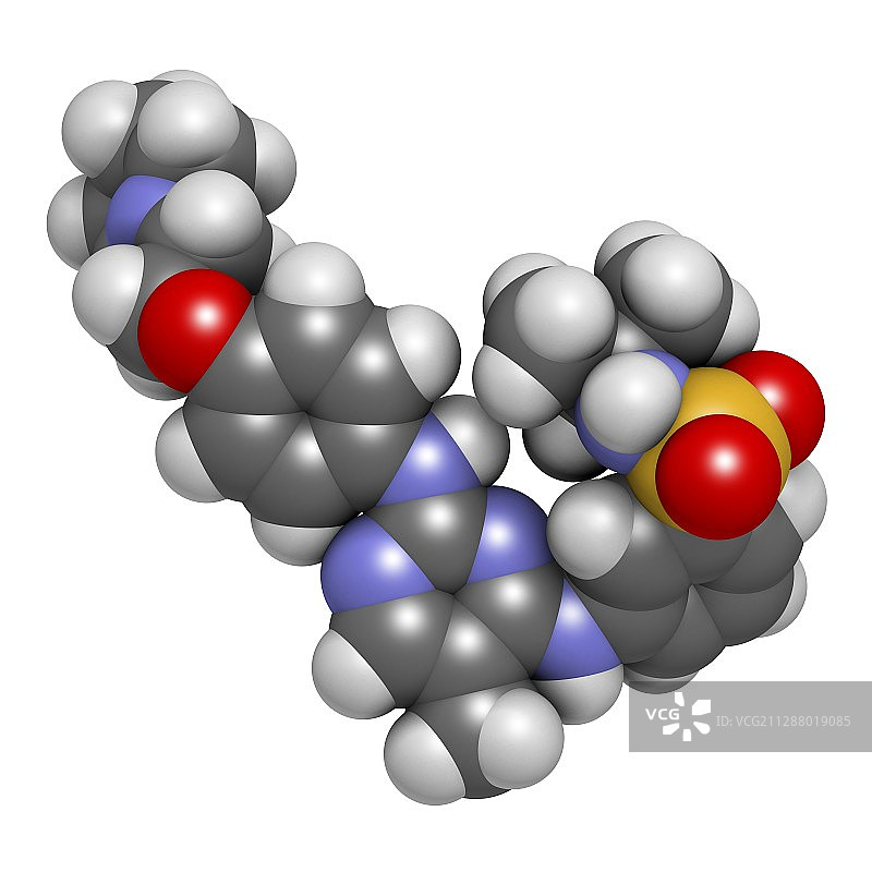 Fedratinib抗癌药物分子图片素材