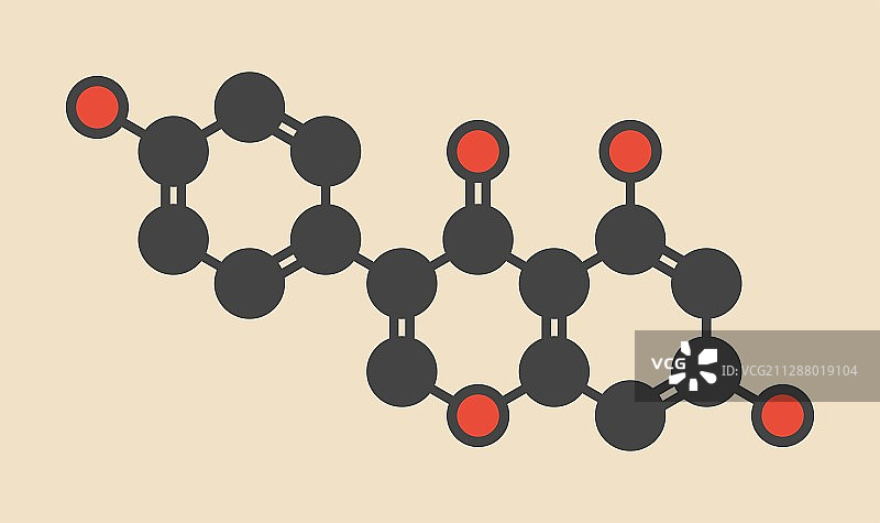 染料木黄酮分子图片素材