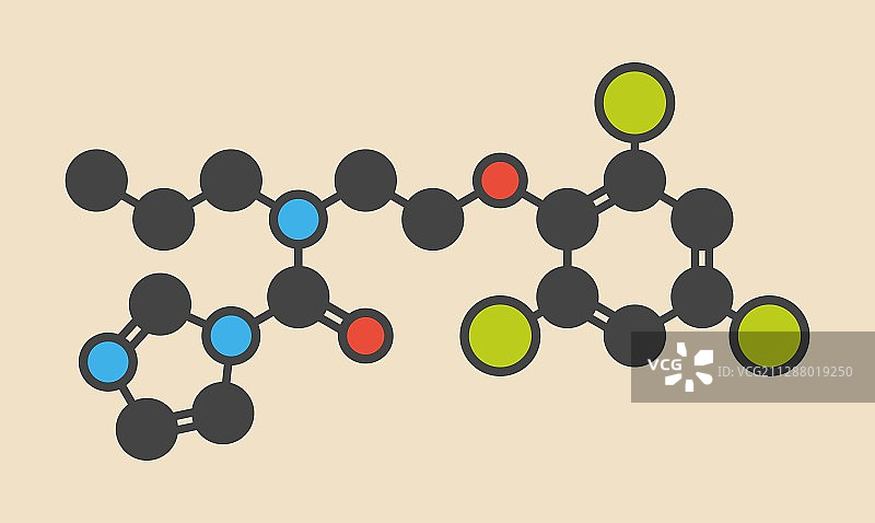 咪鲜胺杀菌剂分子图片素材