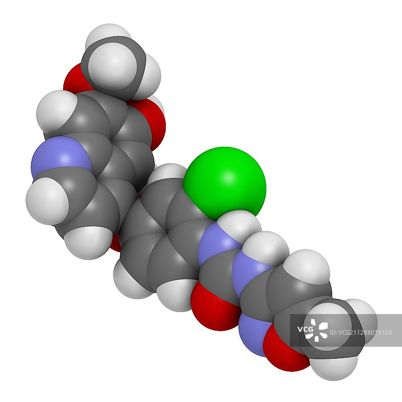 Tivozanib抗癌药物分子图片素材