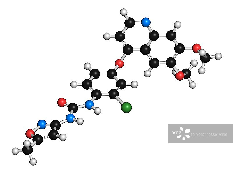 Tivozanib抗癌药物分子图片素材