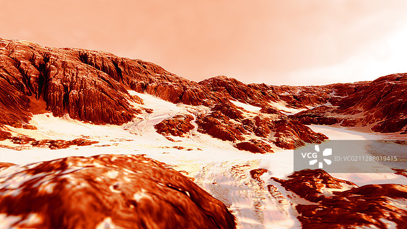 火星上的早晨插画图片素材