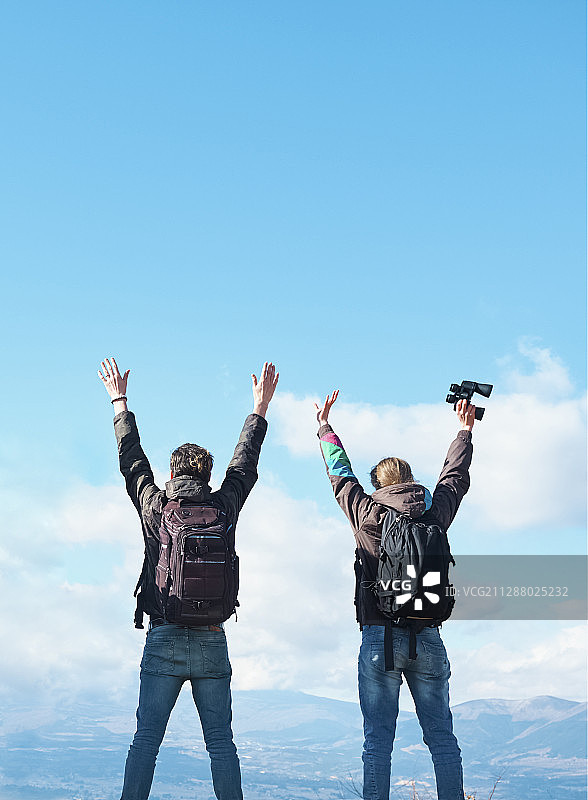 富士山景观与外国人图片素材