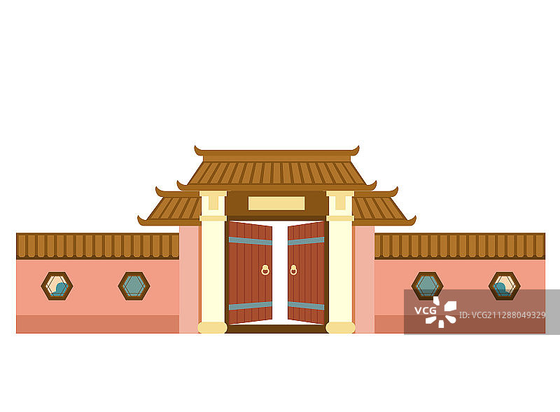 古代大门图片素材